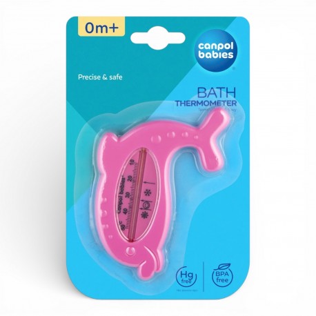 854482 CANPOL TERMOMETR KĄPIELOWY DELFIN RÓŻOWY