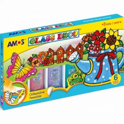 500260 FARBY WITRAŻOWE AMOS GD22PW6 – 22 ML X 6 KOLORÓW KW TRADE