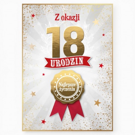 798584 KARNET KARTKA Z OKAZJI 18 URODZIN ARMIN STYLE