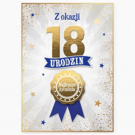 798584 KARNET KARTKA Z OKAZJI 18 URODZIN ARMIN STYLE