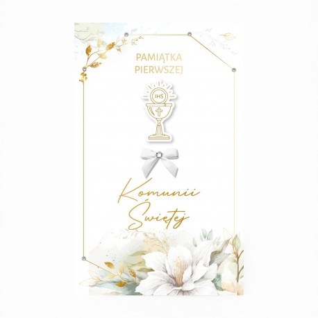 790502 KARNET PAMIĄTKA PIERWSZEJ KOMUNII ŚWIĘTEJ ARMIN STYLE