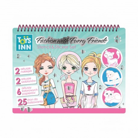 299476 ZESTAW KREATYWNY FASHION WITH FURRY FRIENDS STNUX