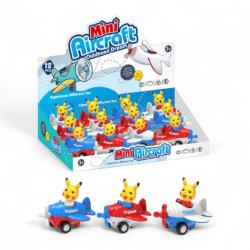 475625 SAMOLOT Z NAPĘDEM STWOREK ŻÓŁTY 3 kol. DISPLAY BIGTOYS