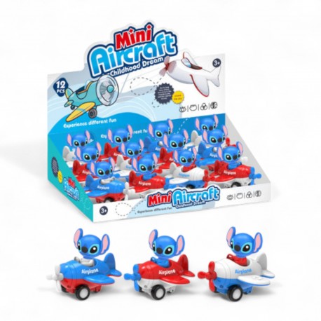 475199 SAMOLOT Z NAPĘDEM STWOREK 3 kol. DISPLAY BIGTOYS