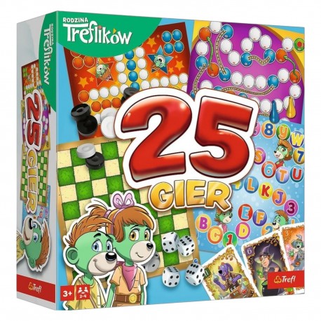 02824 TREFL GRA KALEJDOSKOP 25 GIER RODZINA TREFLIKÓW