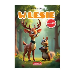 900782 KOLOROWANKA Z NAKLEJKAMI KOLOROWA ZABAWA W LESIE