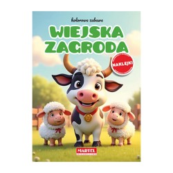 900768 KOLOROWANKA Z NAKLEJKAMI KOLOROWA ZABAWA WIEJSKA ZAGRODA MARTEL