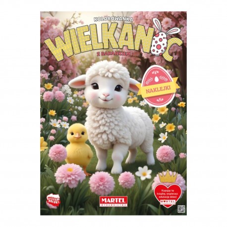 900355 KOLOROWANKA Z NAKLEJKAMI WIELKANOC Z BARANKIEM MARTEL