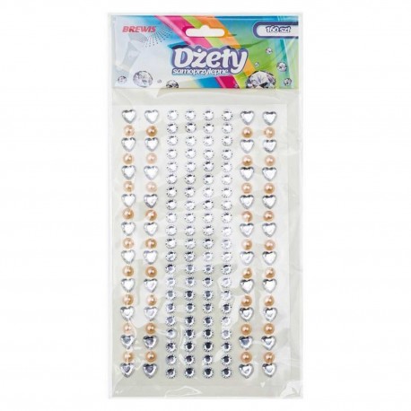 688927 DŻETY SAMOPRZYLEPNE MIX SREBRNE ZŁOTE 160 szt. BREWIS