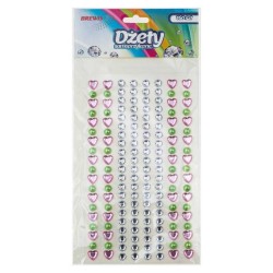 689948 DŻETY SAMOPRZYLEPNE MIX WZRÓR KOLOR 160 szt. BREWIS