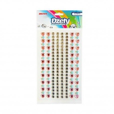 689955 DŻETY SAMOPRZYLEPNE MIX WZÓR KOLOR 160 szt. BREWIS