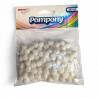 685490 POMPONY PLUSZOWE KULECZKI BIAŁE POMPONIKI DEKORACYJNE 100 SZTUK BREWIS