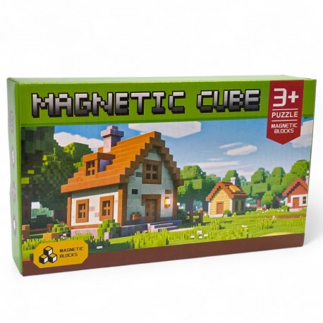 476072 KLOCKI MAGNETYCZNE KREATYWNE SZEŚCIANY PIKSELE 100 KLOCKÓW 3D FARMA PEGAZ