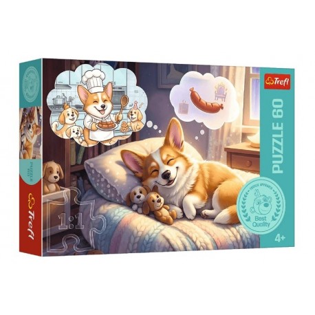 17434 TREFL PUZZLE 60EL CORGI W KRAINIE SNÓW