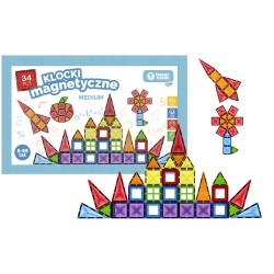 853846 KLOCKI MAGNETYCZNE KONSTRUKCYJNE HAPPY KIDDO 34 EL. ANEK