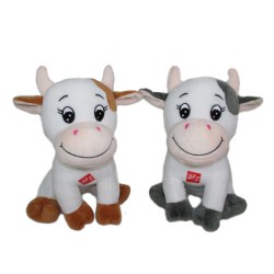 163936 PLUSZOWA KROWA Z DŹWIĘKIEM 2 KOLORY 21CM SUN-DAY