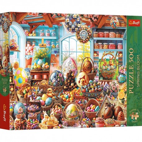 37624 TREFL PUZZLE 500 EL. WIELKANOCNY SKLEPIK ZE SŁODYCZAMI