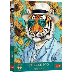 37626 TREFL PUZZLE 500 EL. PAN TYGRYS I SŁONECZNIKI