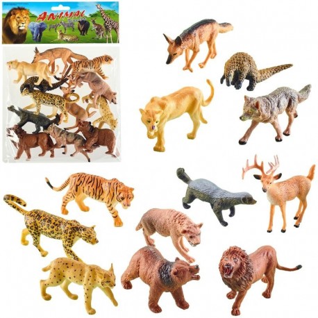 688974 ZWIERZĘTA DZIKIE ZOO 12 SZTUK TRIFOX