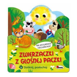 810449 ZWIERZACZKI Z GŁOŚNEJ PACZKI KSIĄŻKA DŹWIĘKOWA I SENSORYCZNA MOREX