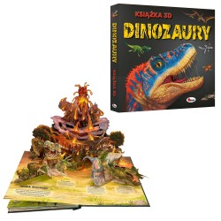 816182 DINOZAURY 3D KSIĄŻKA Z RUCHOMYMI ELEMENTAMI I OKIENKAMI MOREX