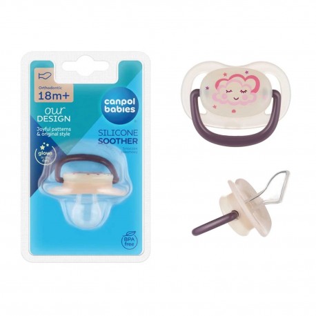 164618 CANPOL NIGHT DREAMS SILIKONOWY SMOCZEK ANATOMICZNY 18M+ 1 SZTUKA