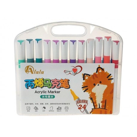 611085 FLAMASTRY AKRYLOWE 24 SZTUKI ADAR