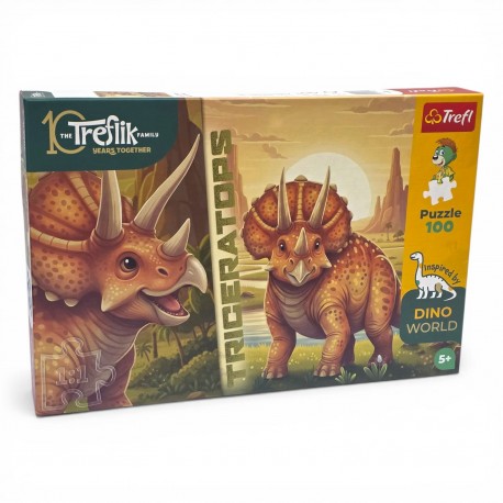 16580 TREFL PUZZLE 100 el DINOZAUR TRICERATOPS
