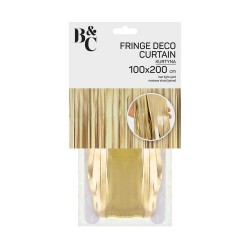 161076 KURTYNA B&C, MATOWA JASNOZŁOTA 100X200 CM GODAN