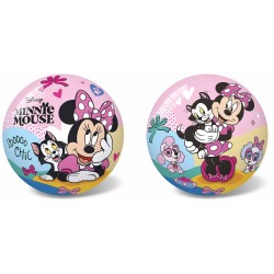 133302 PIŁKA GUMOWA MYSZKA MINI MINNIE Z KOTKIEM 14 CM BEST MS TOYS