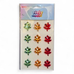 708880 DŻETY SAMOPRZYLEPNE OZDOBNE DEKORACYJNE LIŚCIE 12 SZTUK BREWIS