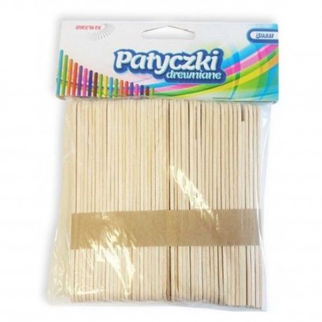 689719 Patyczki kreatywne naturalne jumbo 11.4 cm 50 SZTUK BREWIS