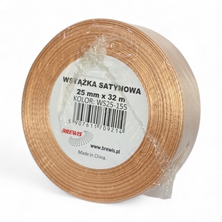 709214 WSTĄŻKA SATYNOWA ZŁOTA 25x32 BREWIS