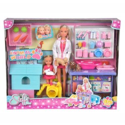 018216 LALKA STEFFI + EVI DUŻY ZESTAW WETERYNARZ