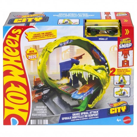 264063 HOT WHEELS CITY ZESTAW ZAKRĘCONY TOR WĘŻA + AUTKO