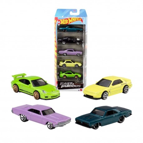 288687 HOT WHEELS SAMOCHODZIKI 5-PAK SZYBCY I WŚCIEKLI FAST&FURIOUS