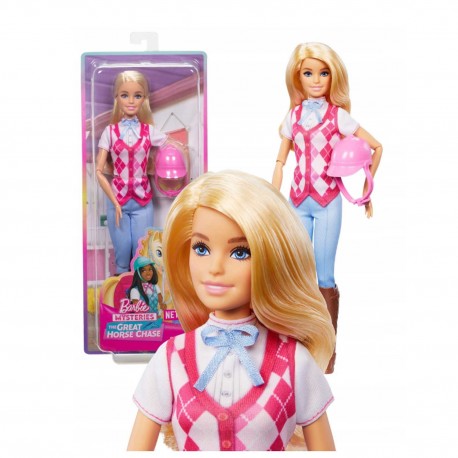 230969 BARBIE LALKA FILMOWA DŻOKEJKA + AKCESORIA HXJ38