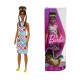 094035 BARBIE LALKA FASHIONISTKA KOLOROWA SUKIENKA