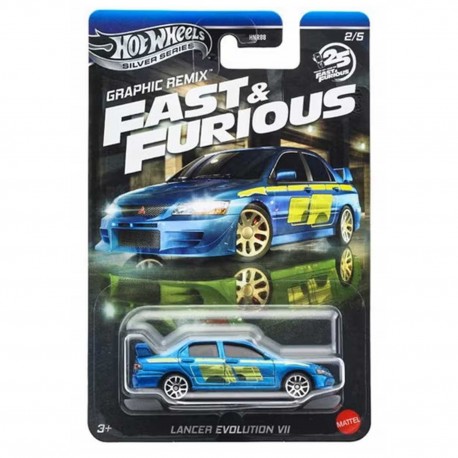 266586 HOT WHEELS MITSIBISHI LANCER EVOLUTION VII FAST & FURIOUS GRAPHIC REMIX