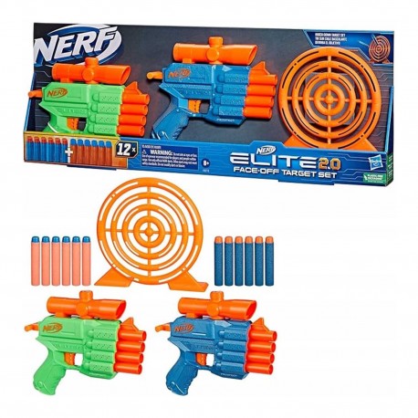 217987 NERF ELITE 2.0 SNAJPERKA 2X PISTOLET TARCZA 12 STRZAŁEK ZESTAW