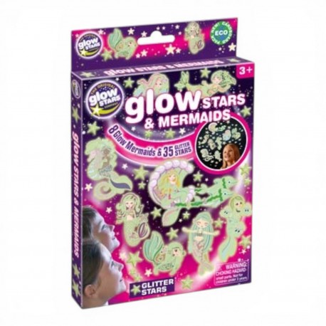 734066 BRAINSTORM TOYS ŚWIECĄCE GWIAZDY I SYRENY MGD