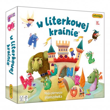 007837 GRA W LITERKOWEJ KRAINIE - GRA PLANSZOWA ADAMIGO