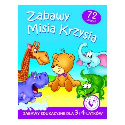 834014 KSIĄŻECZKA Z ZADANIAMI ZABAWY MISIA KRZYSIA KUKURYKU