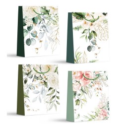 463228 TORBA OZDOBNA TOREBKA UPOMINKOWA M KWIATY MIX 32x26x10 W&K