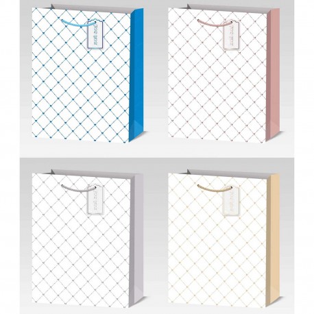 466588 TORBA OZDOBNA TOREBKA UPOMINKOWA M MIX 32x26x10 W&K