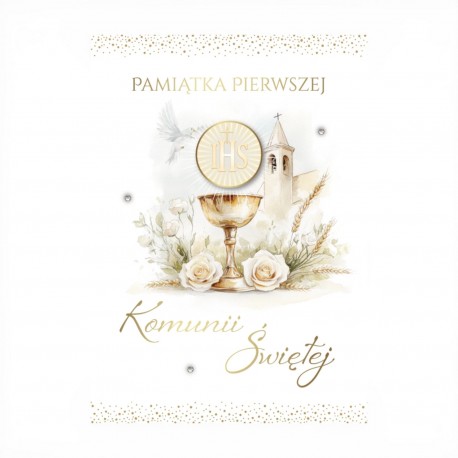 799710 KARNET PAMIĄTKA PIERWSZEJ KOMUNII ŚWIĘTEJ B6 ARMIN STYLE