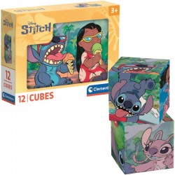 413478 CLEMENTONI KLOCKI OBRAZKOWE STITCH 12 ELEM