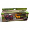 803643 METALOWY TRAKTOR Z MASZYNĄ ROLNICZĄ MIX WZORÓW BEST MS TOYS