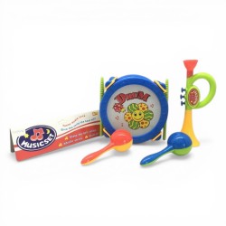 802042 ZESTAW INSTRUMENTÓW MUZYCZNYCH BĘBENEK TRĄBKA BEST MS TOYS