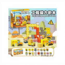 804336 KLOCKI MAGNETYCZNE KONSTRUKCYJNE 100EL PLAC BUDOWY BEST MS TOYS